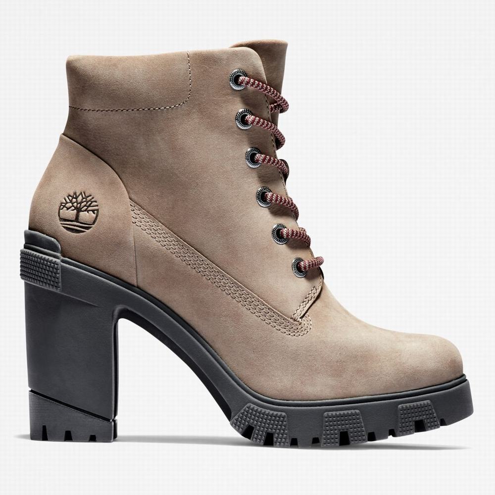 Dámské Zimní Boty Timberland Lana Point Lace-Up Taupe Nubuck | TI29078-892