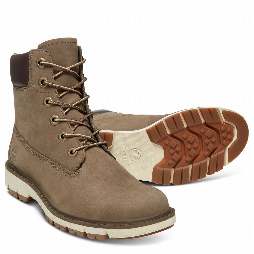 Dámské Zimní Boty Timberland Lucia Way 6 Inch Greige | TI86190-034