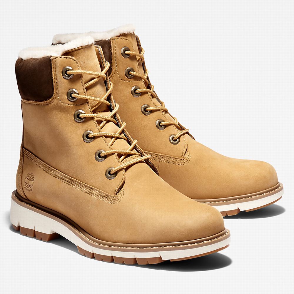 Dámské Zimní Boty Timberland Lucia Way Podšité Žluté | TI05418-485