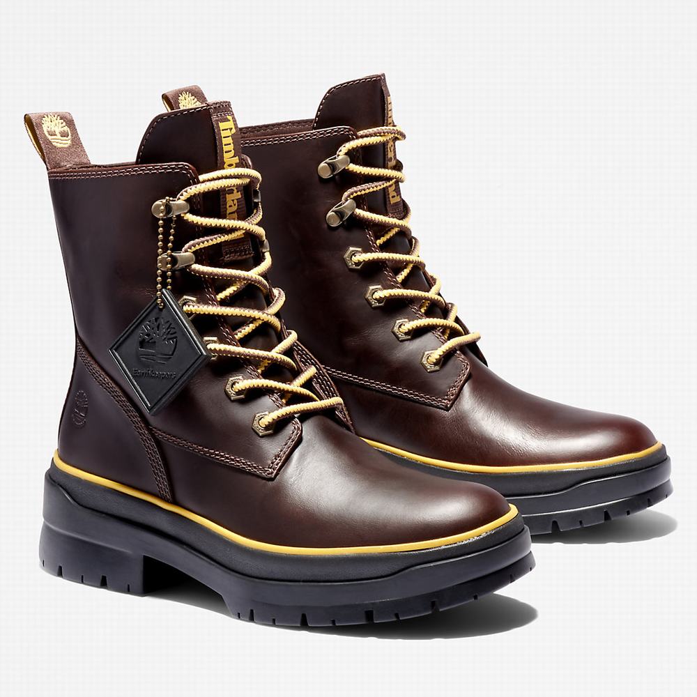 Dámské Zimní Boty Timberland Malynn EK+ Mid Lace-Up Tmavě Hnědé | TI62098-714