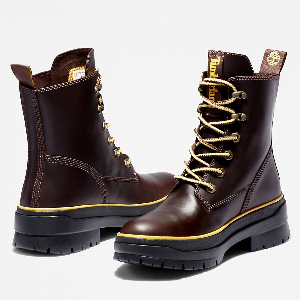 Dámské Zimní Boty Timberland Malynn EK+ Mid Lace-Up Tmavě Hnědé | TI62098-714