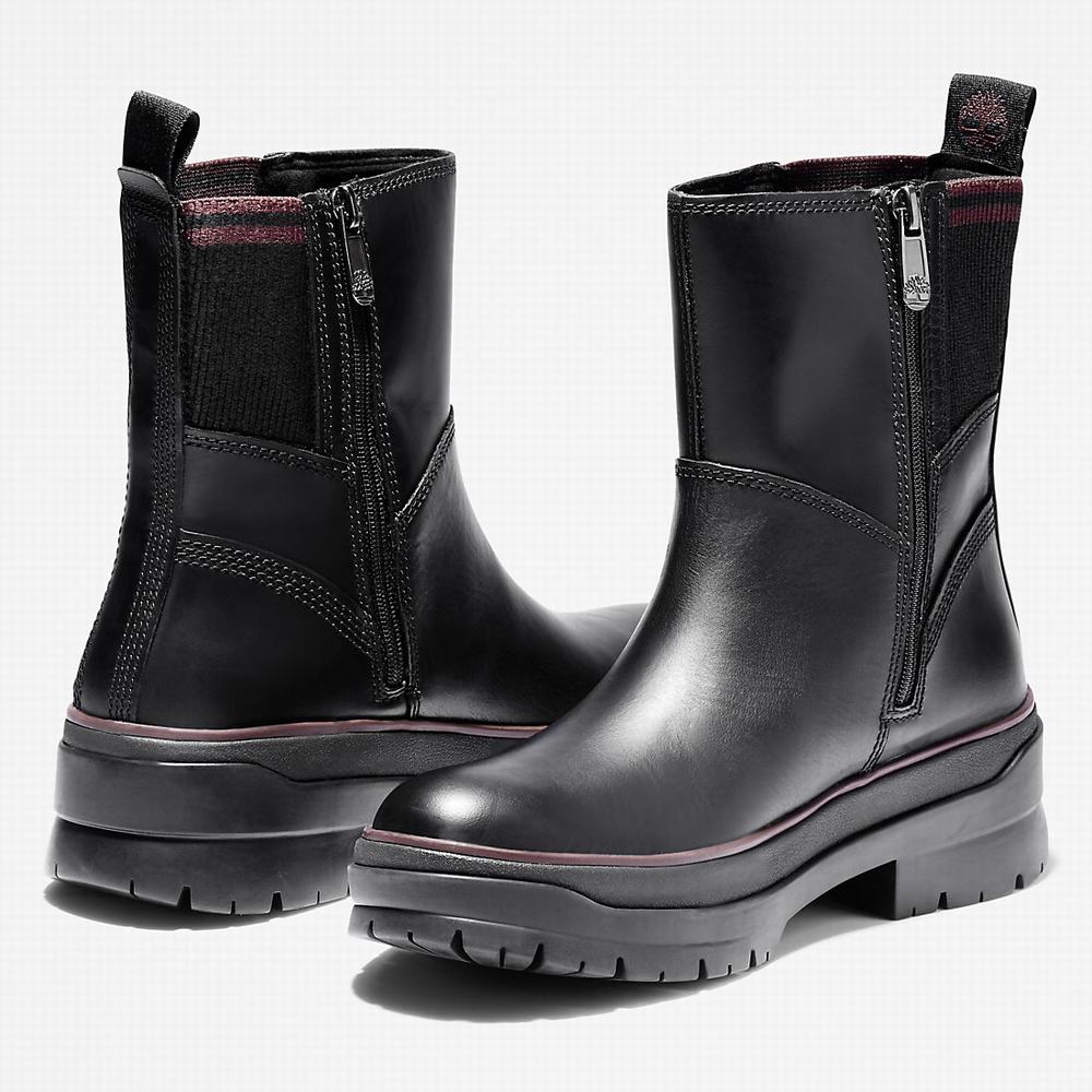 Dámské Zimní Boty Timberland Malynn Side-zip Černé | TI16795-921