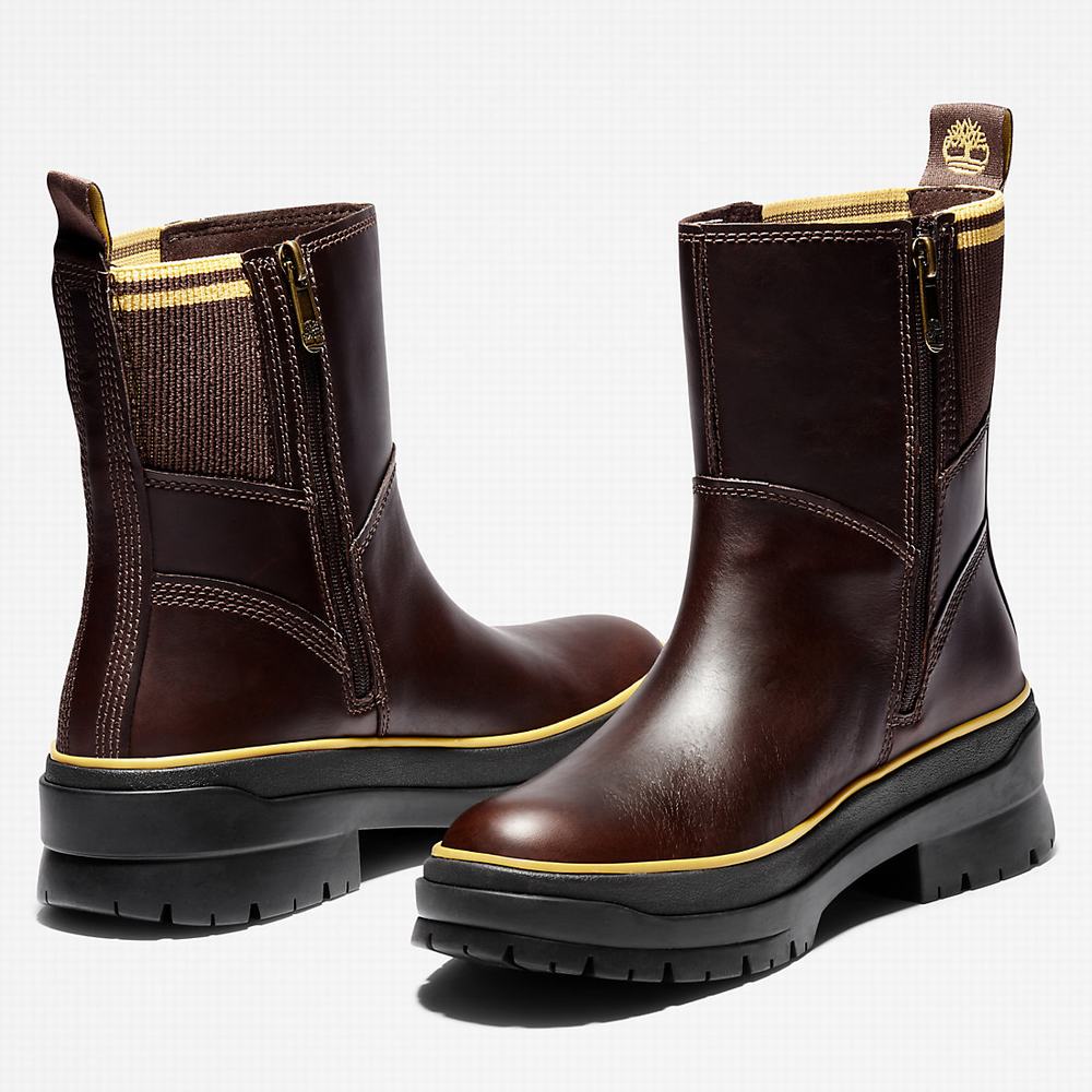 Dámské Zimní Boty Timberland Malynn Side-zip Hnědé | TI49670-231