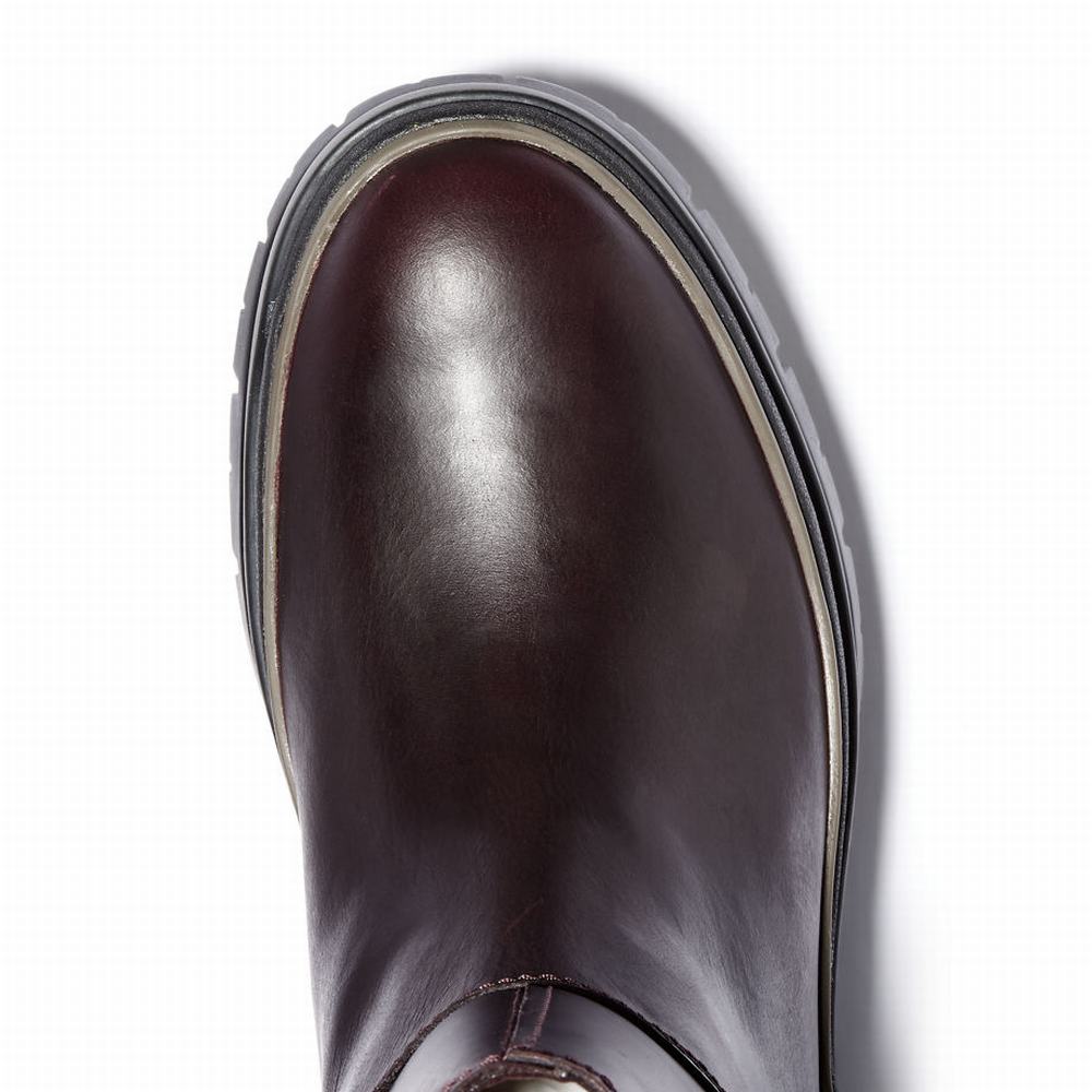 Dámské Zimní Boty Timberland Malynn Side-zip Vínové | TI87914-948