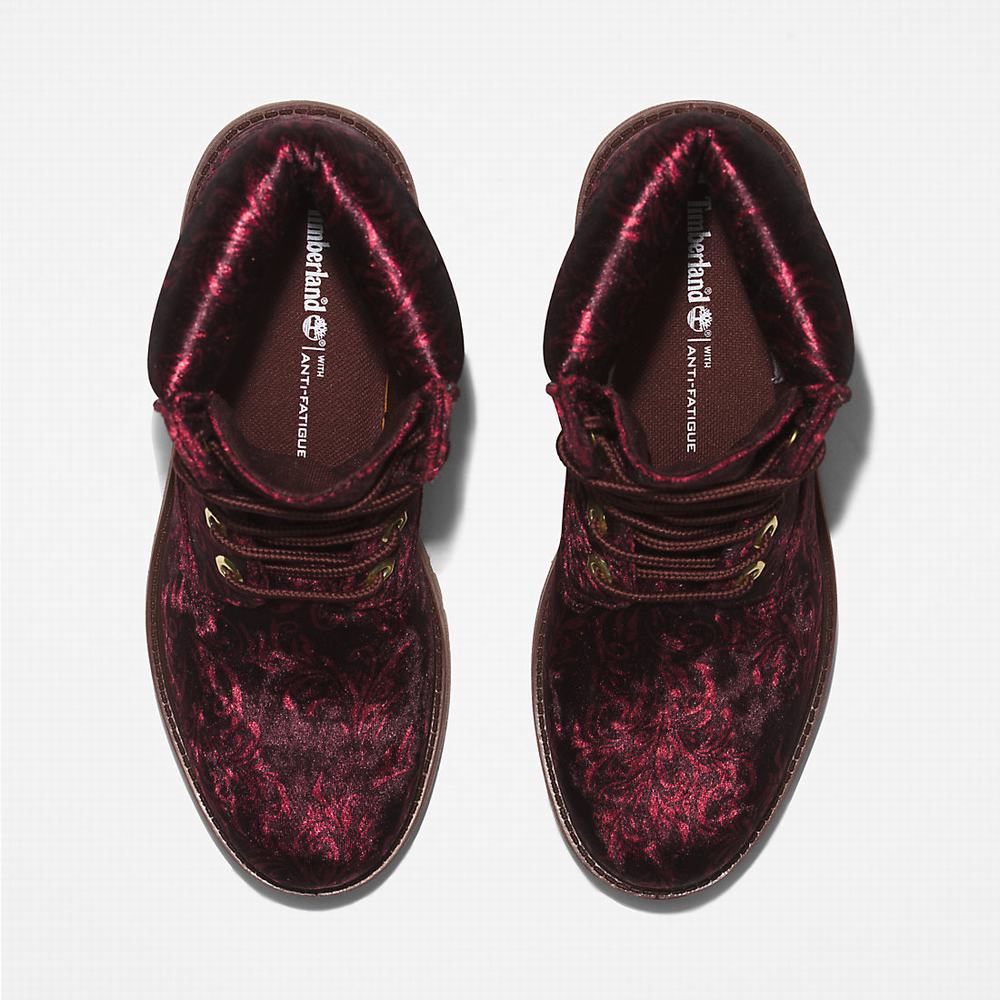 Dámské Zimní Boty Timberland Premium 6 Inch Velvet Vínové | TI08764-249