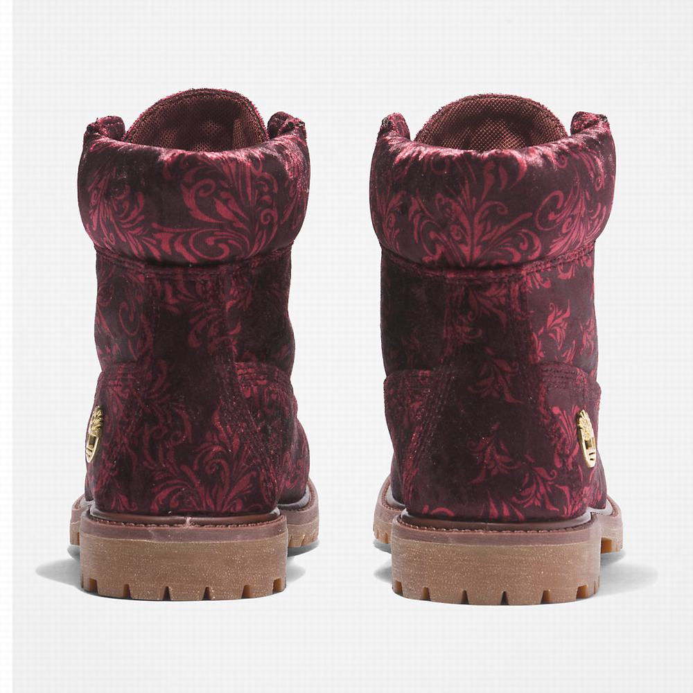 Dámské Zimní Boty Timberland Premium 6 Inch Velvet Vínové | TI08764-249