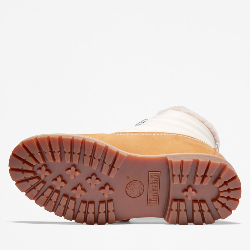 Dámské Zimní Boty Timberland Premium 6-Inch Waterproof Puffer Hnědé Bílé | TI34951-185