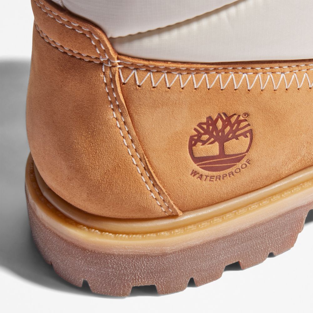 Dámské Zimní Boty Timberland Premium 6-Inch Waterproof Puffer Hnědé Bílé | TI34951-185