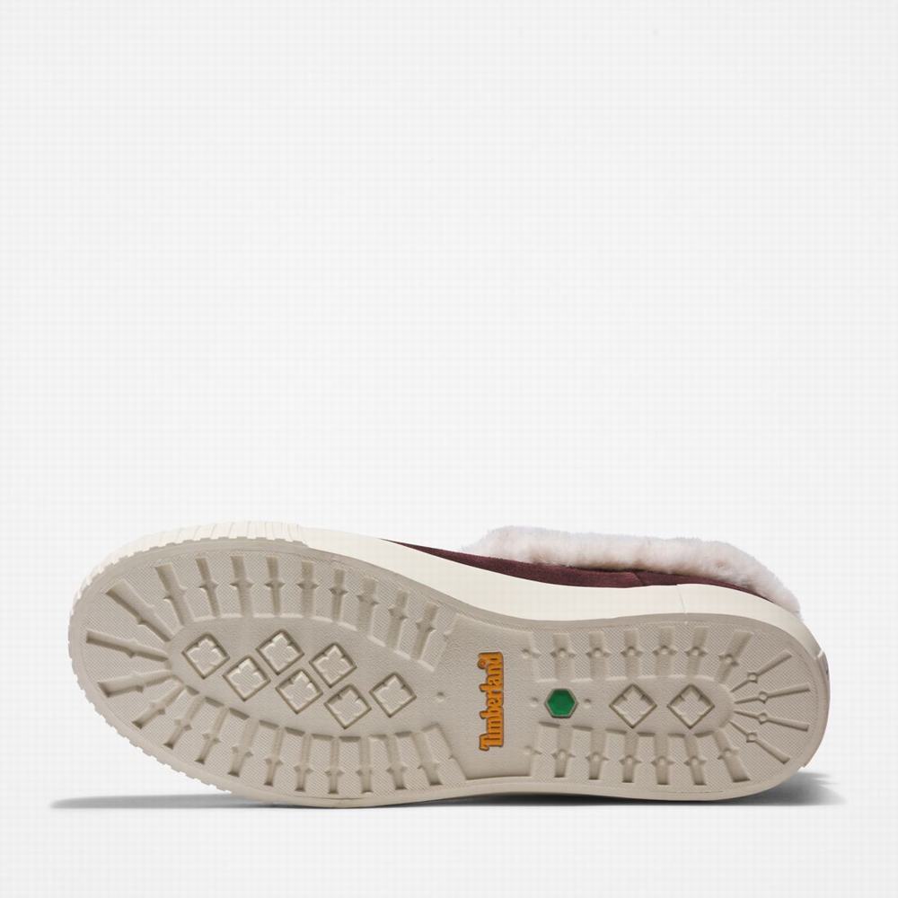 Dámské Zimní Boty Timberland Skyla Bay Warm-Podšité Slip-Ons Vínové | TI67428-428