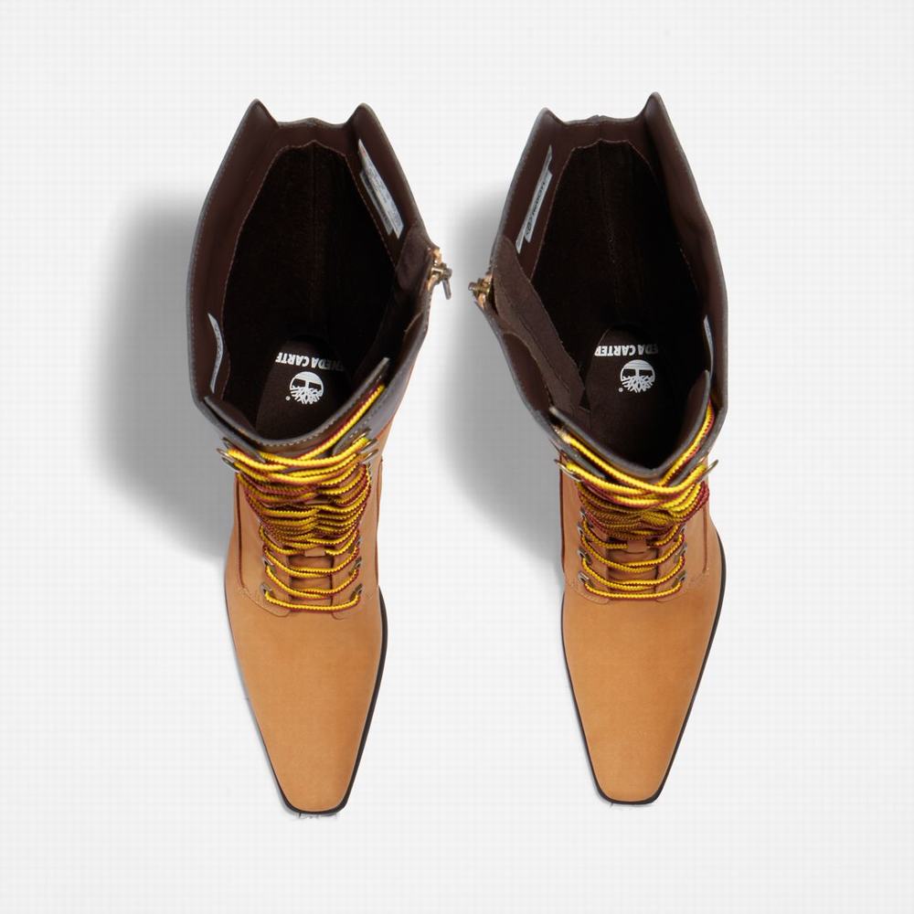 Dámské Zimní Boty Timberland Veneda Carter x Timberland Vysoké Lace Hnědé | TI63104-189