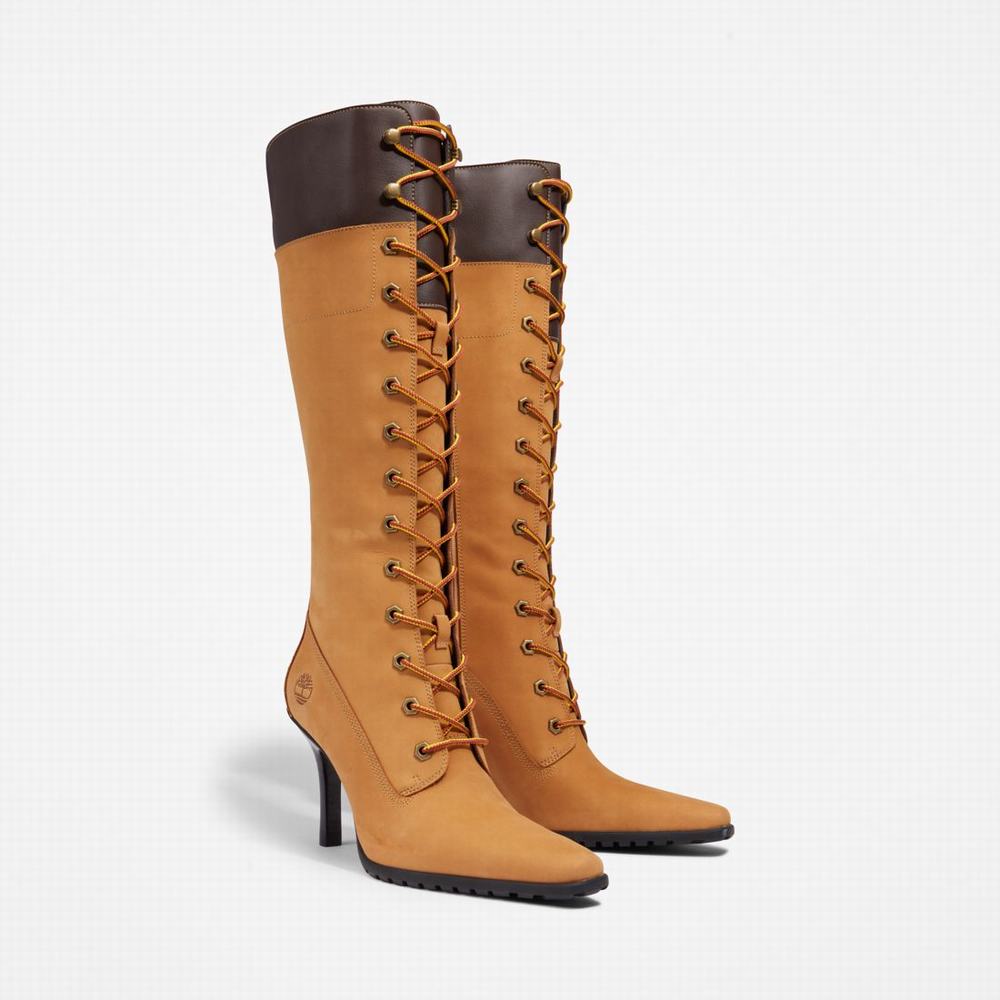 Dámské Zimní Boty Timberland Veneda Carter x Timberland Vysoké Lace Hnědé | TI63104-189