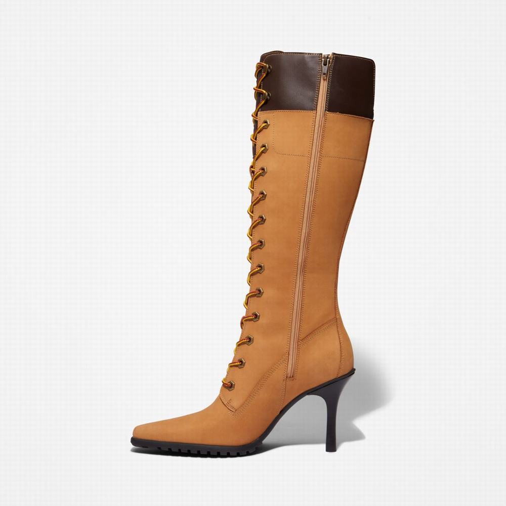 Dámské Zimní Boty Timberland Veneda Carter x Timberland Vysoké Lace Hnědé | TI63104-189