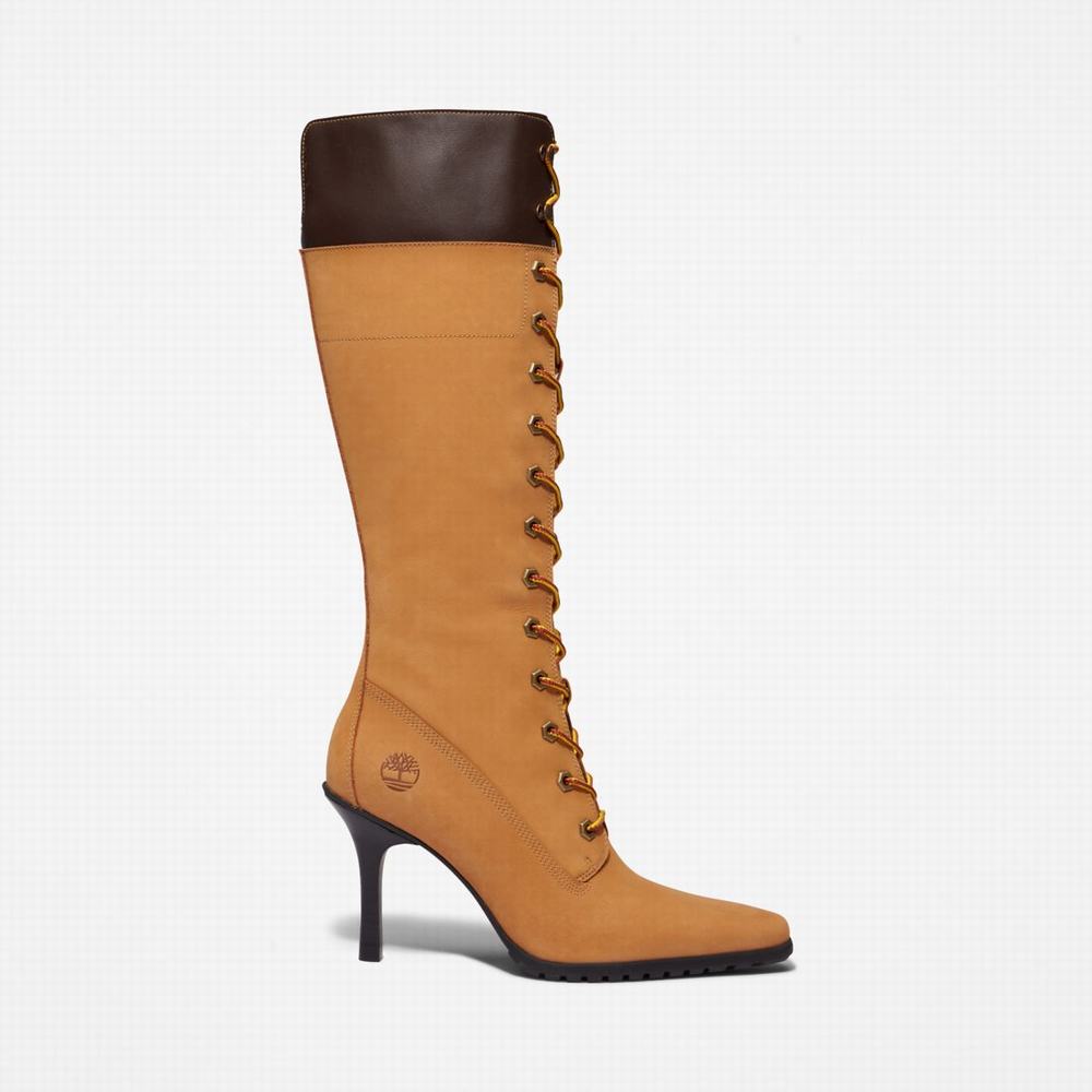Dámské Zimní Boty Timberland Veneda Carter x Timberland Vysoké Lace Hnědé | TI63104-189