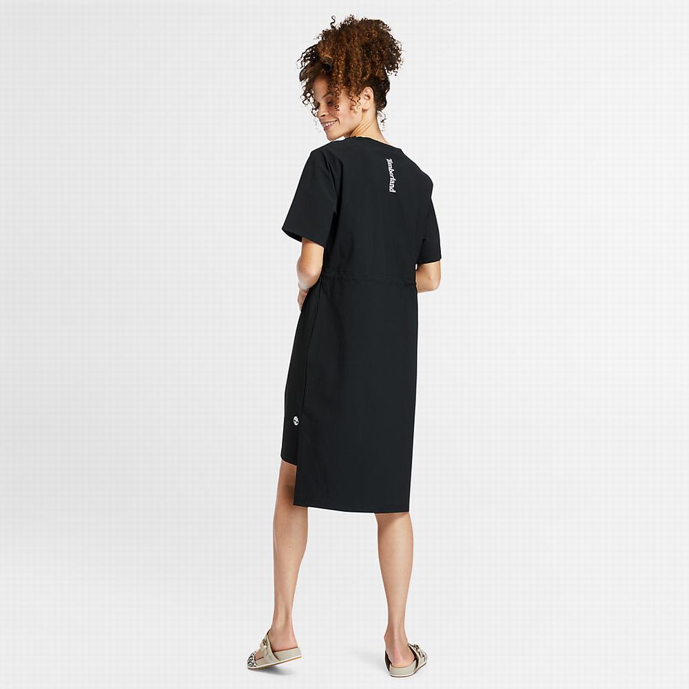 Dámské Šaty Timberland Drawstring T-Shirt Šaty Černé | TI95612-821