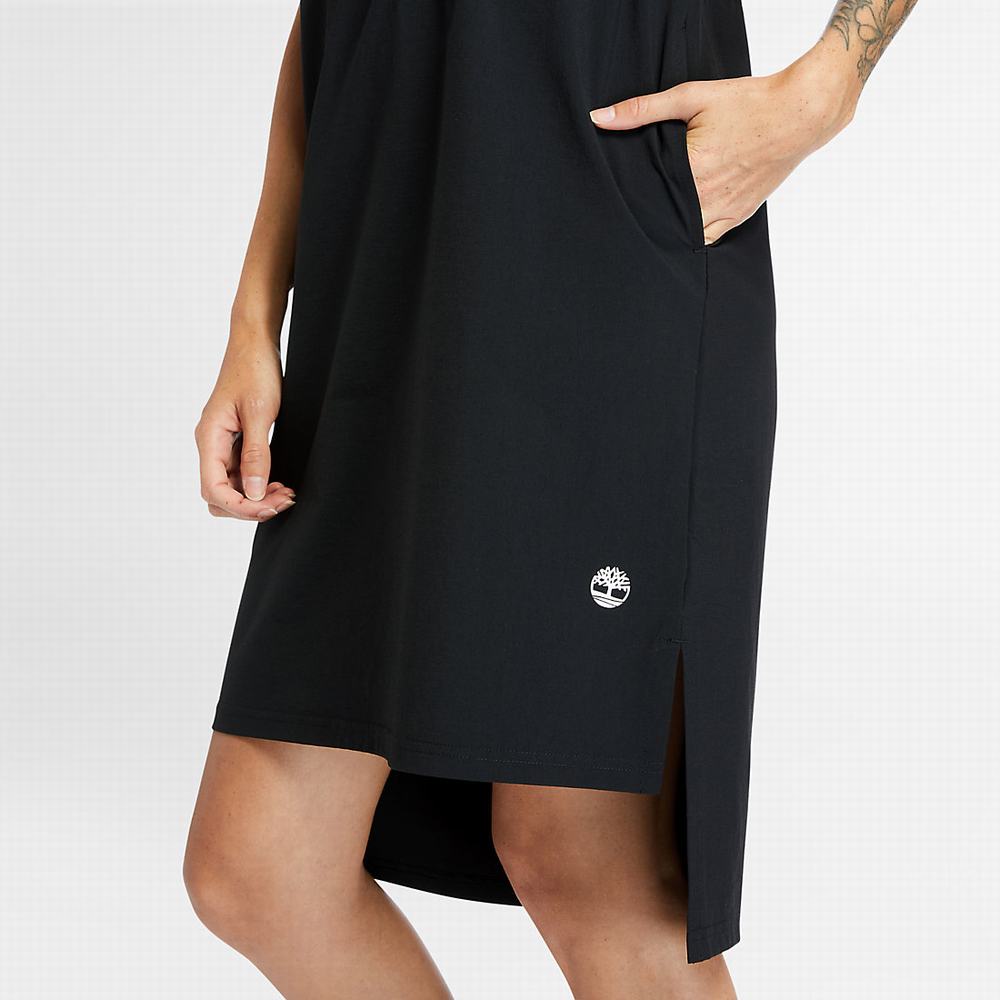 Dámské Šaty Timberland Drawstring T-Shirt Šaty Černé | TI95612-821