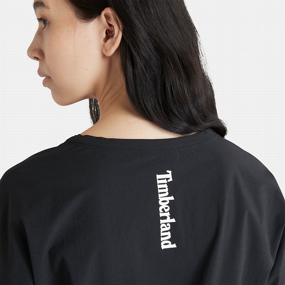 Dámské Šaty Timberland Drawstring T-Shirt Šaty Černé | TI95612-821