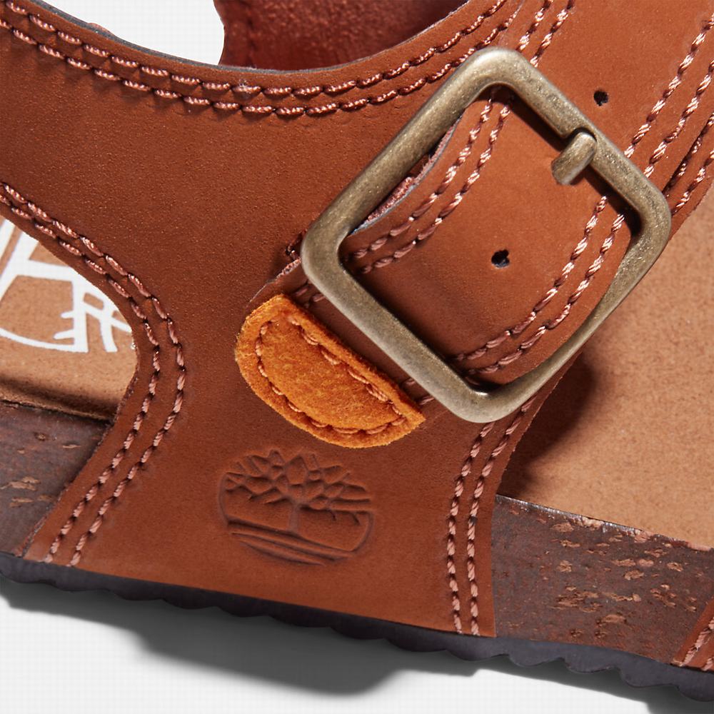 Dětské Sandály Timberland Castle Island Backstrap Hnědé | TI03597-671