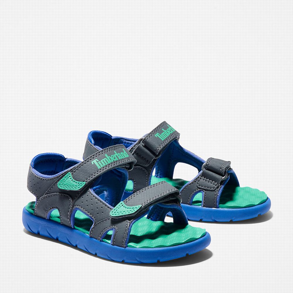 Dětské Sandály Timberland Perkins Row Páskové Šedé | TI86294-935