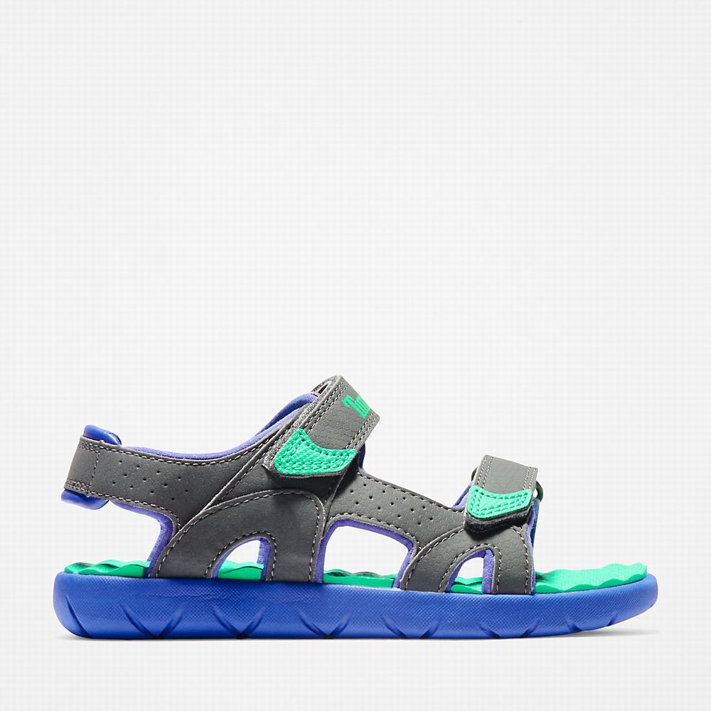 Dětské Sandály Timberland Perkins Row Páskové Šedé | TI86294-935