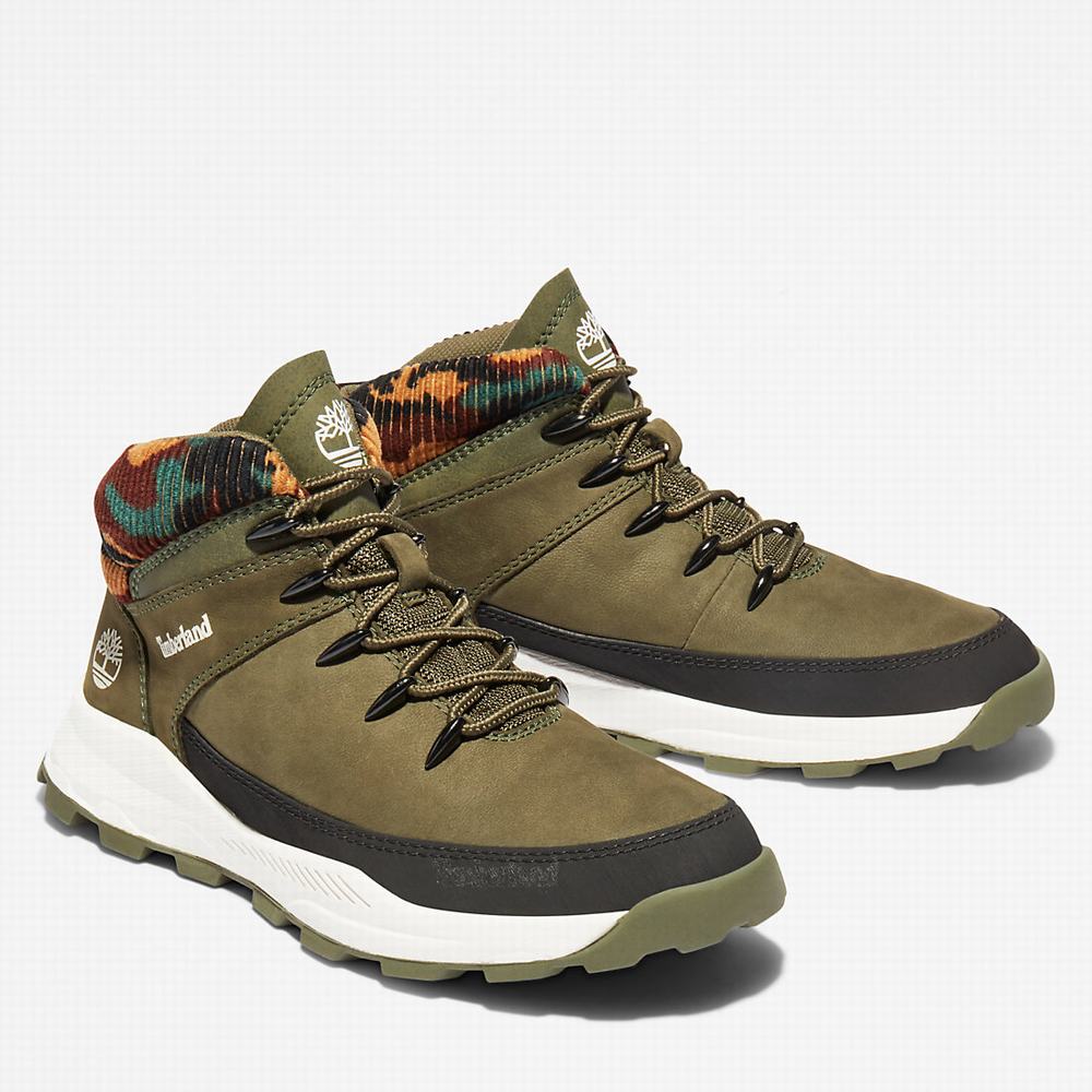 Dětské Tenisky Timberland Brooklyn High Top Tmavě Zelene | TI59083-594