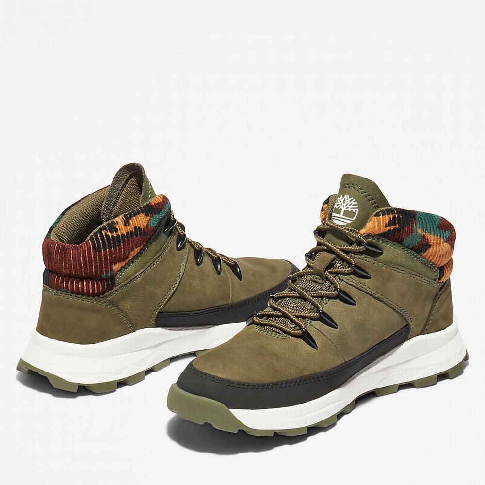Dětské Tenisky Timberland Brooklyn High Top Tmavě Zelene | TI59083-594