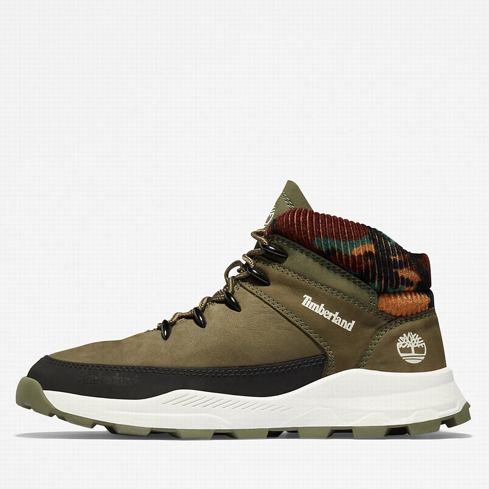 Dětské Tenisky Timberland Brooklyn High Top Tmavě Zelene | TI59083-594