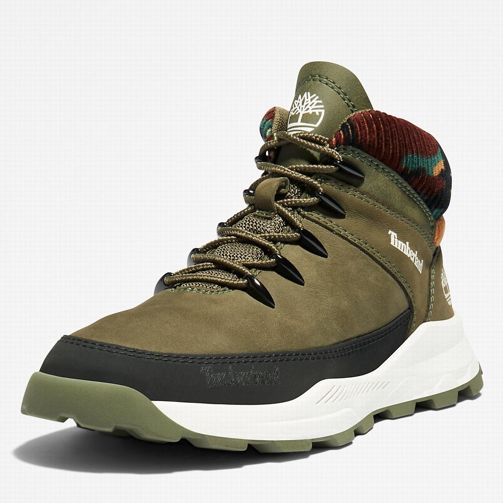 Dětské Tenisky Timberland Brooklyn High Top Tmavě Zelene | TI59083-594
