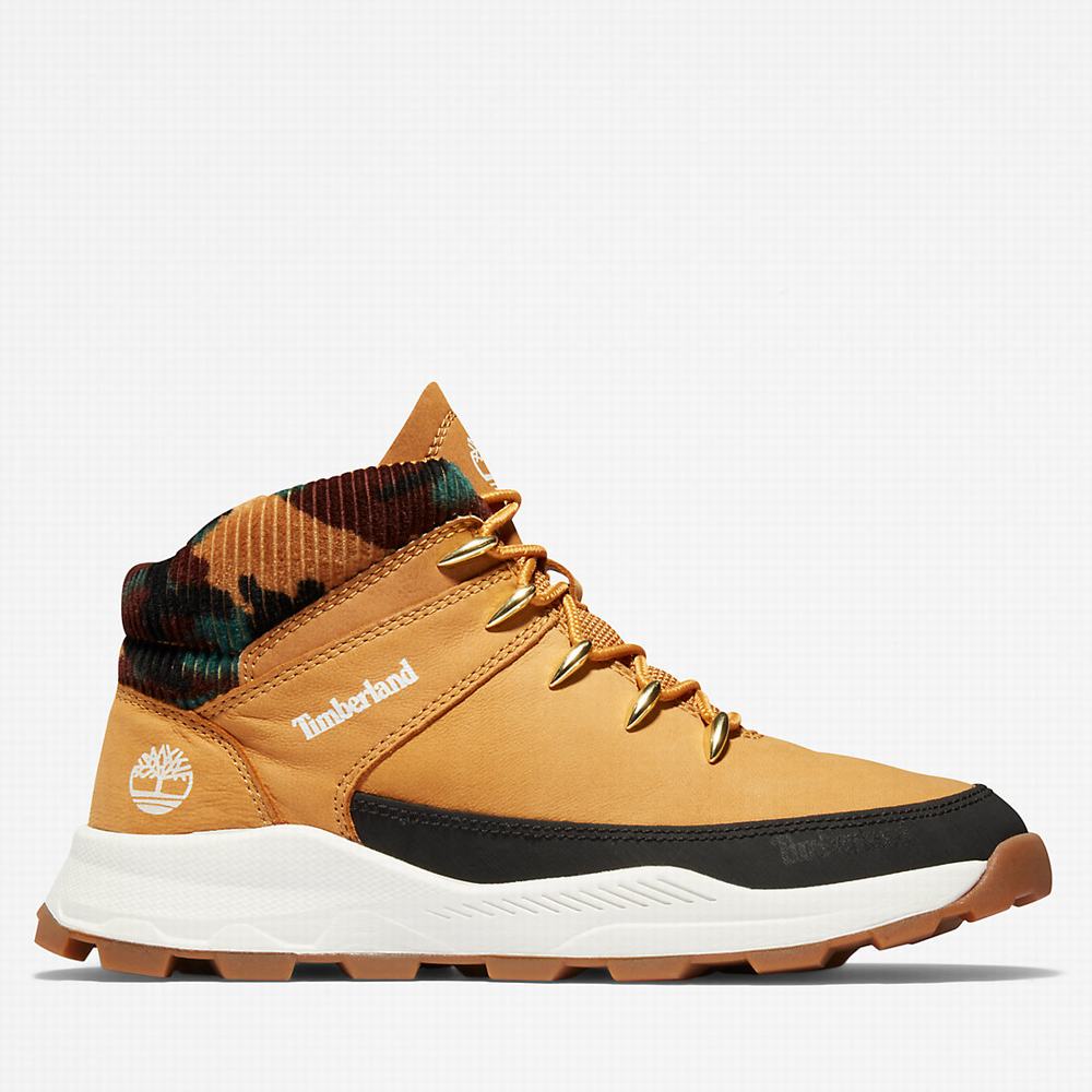 Dětské Tenisky Timberland Brooklyn High Top Žluté | TI62849-473