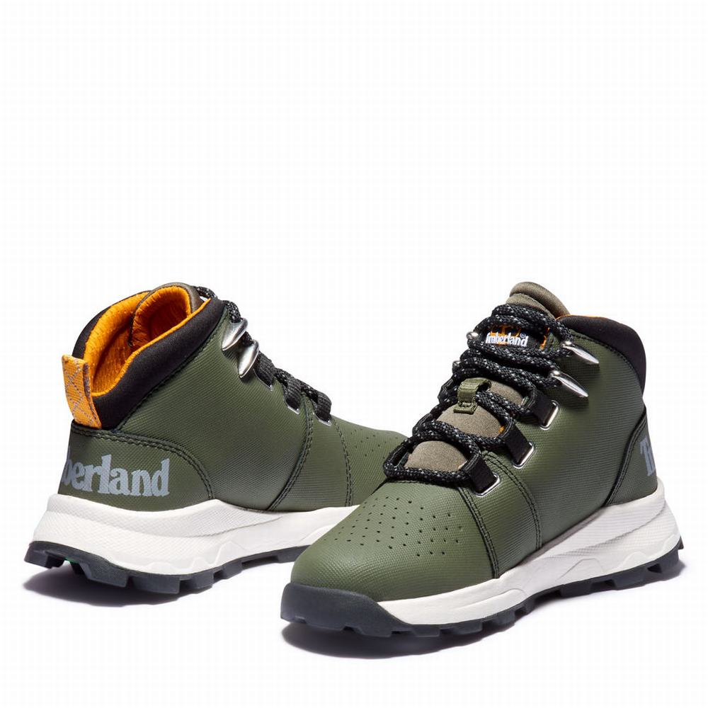Dětské Tenisky Timberland Brooklyn Lace-Up Zelene | TI17265-572