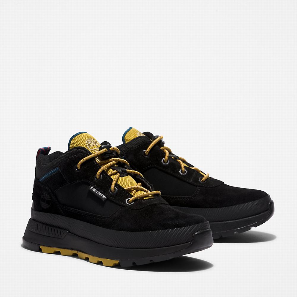 Dětské Tenisky Timberland Field Trekker Leather Černé Bílé | TI02613-298