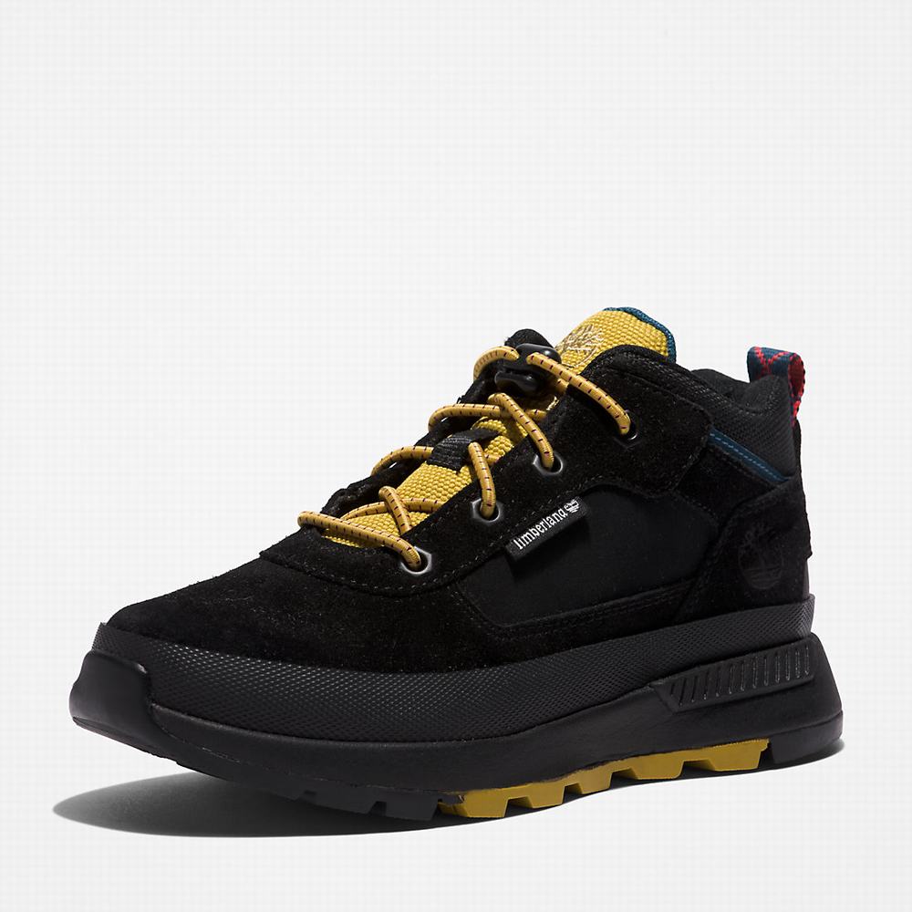 Dětské Tenisky Timberland Field Trekker Leather Černé Bílé | TI02613-298