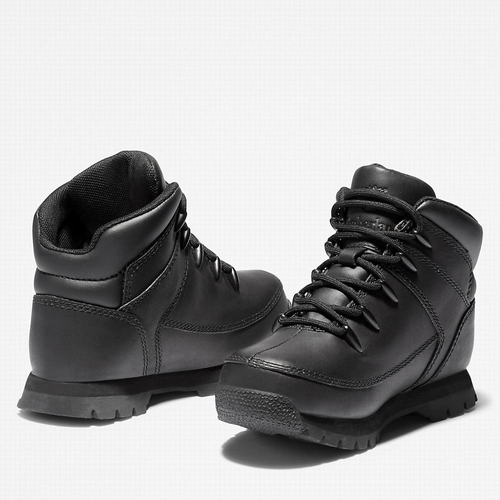 Dětské Trekové Boty Timberland Euro Sprint Mid Hiker Černé | TI04316-593