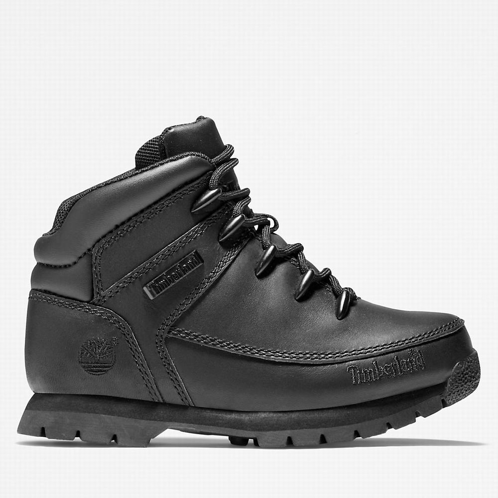 Dětské Trekové Boty Timberland Euro Sprint Mid Hiker Černé | TI04316-593