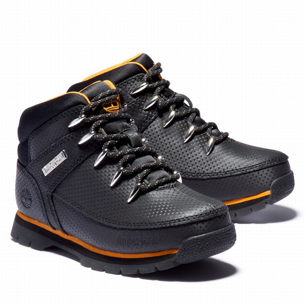 Dětské Trekové Boty Timberland Euro Sprint Mid Hiker Černé | TI05314-150