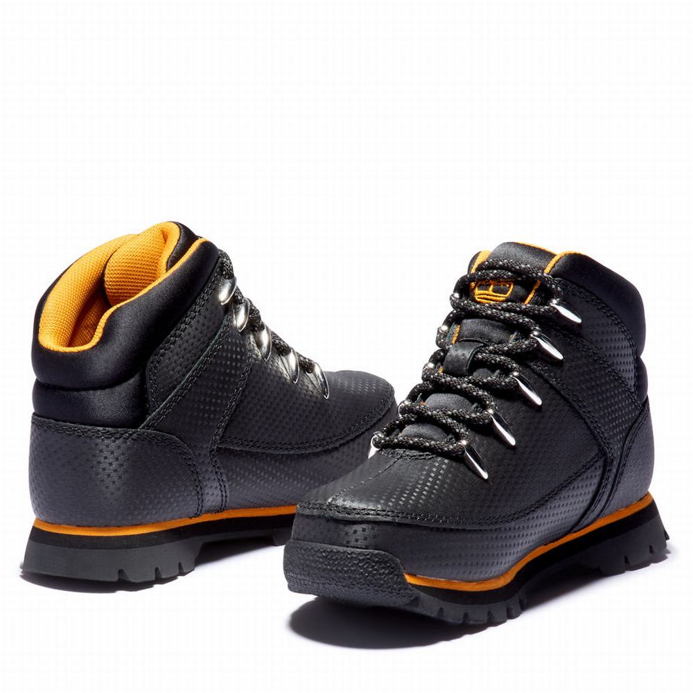 Dětské Trekové Boty Timberland Euro Sprint Mid Hiker Černé | TI05314-150