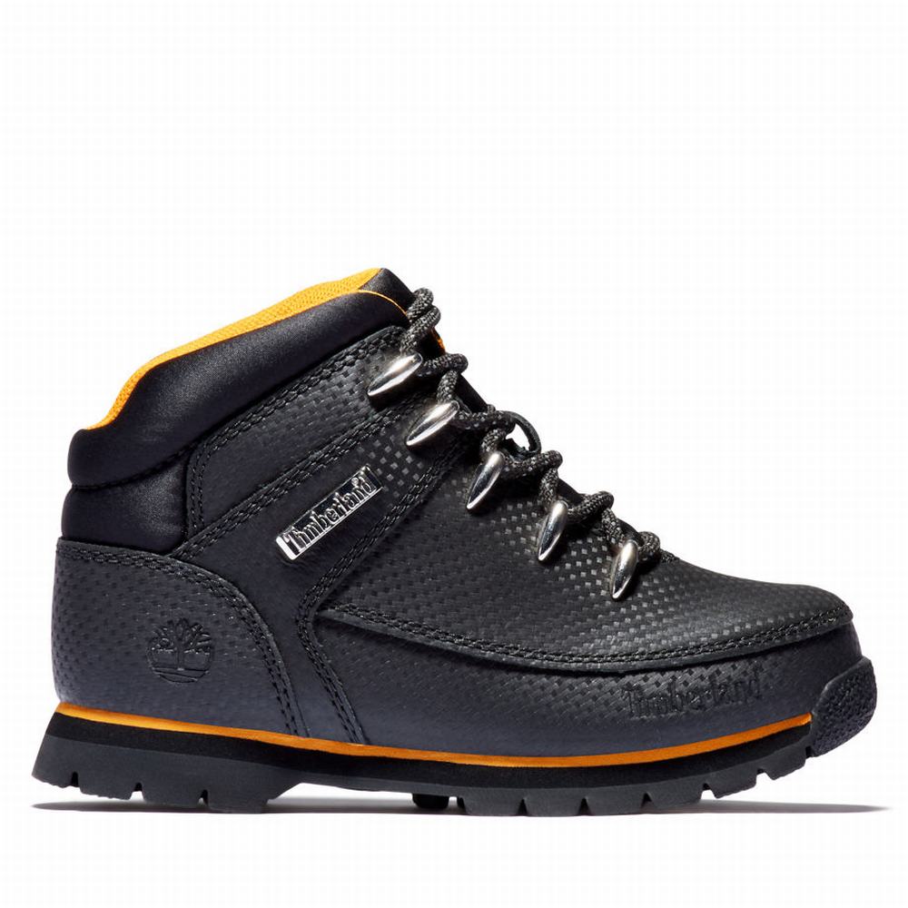 Dětské Trekové Boty Timberland Euro Sprint Mid Hiker Černé | TI05314-150