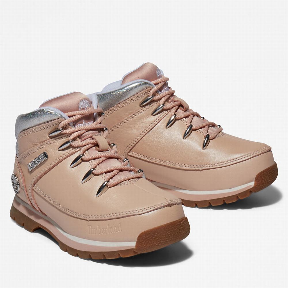 Dětské Trekové Boty Timberland Euro Sprint Mid Hiker Světle Růžové | TI10249-562