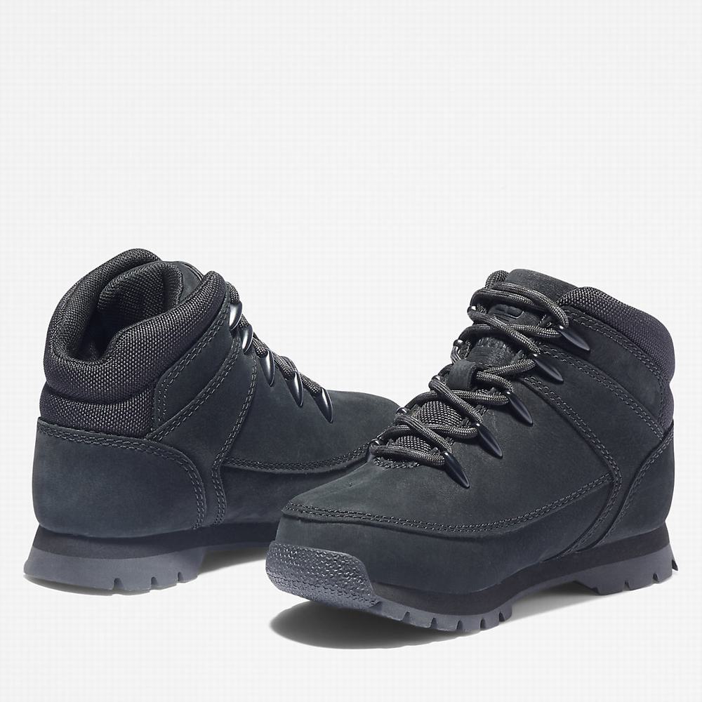 Dětské Trekové Boty Timberland Euro Sprint Mid Hiker Černé | TI16725-815