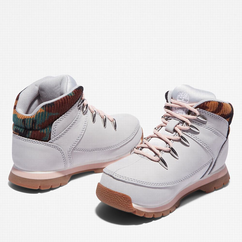 Dětské Trekové Boty Timberland Euro Sprint Mid Hiker Světle Šedé | TI71402-021