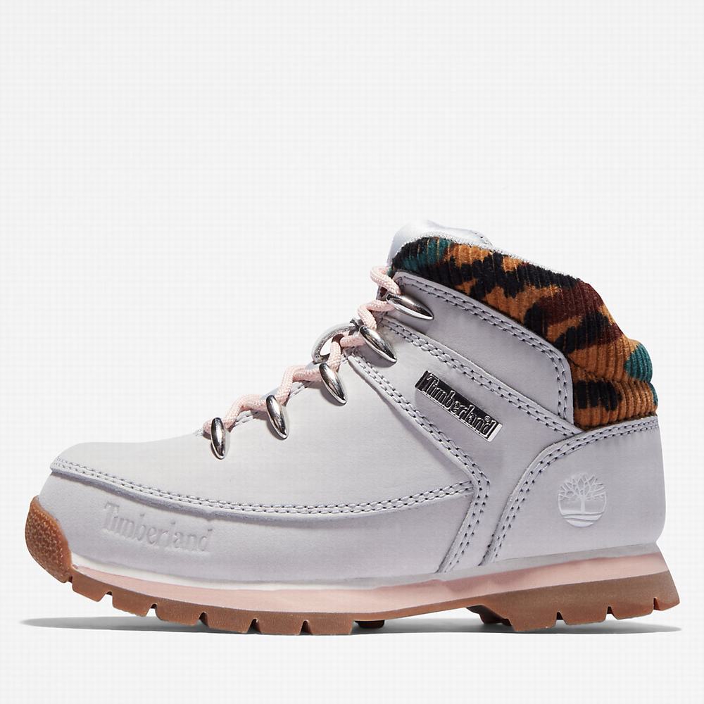 Dětské Trekové Boty Timberland Euro Sprint Mid Hiker Světle Šedé | TI71402-021