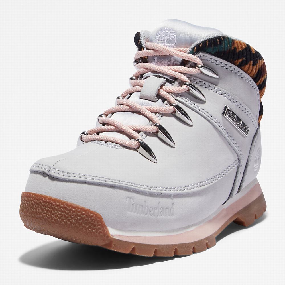 Dětské Trekové Boty Timberland Euro Sprint Mid Hiker Světle Šedé | TI71402-021