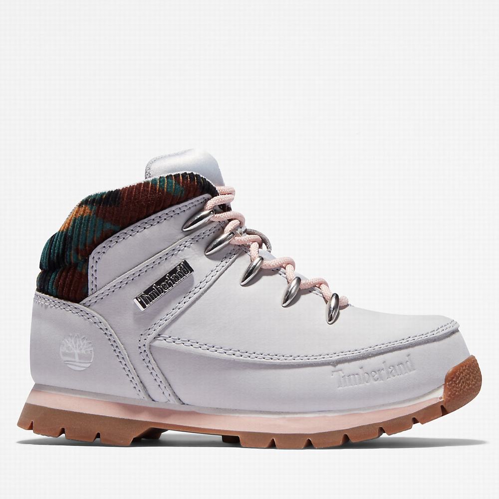 Dětské Trekové Boty Timberland Euro Sprint Mid Hiker Světle Šedé | TI71402-021