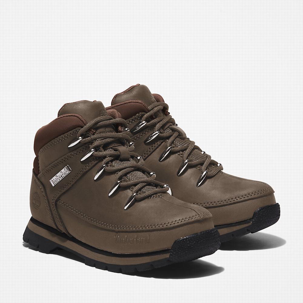 Dětské Trekové Boty Timberland Euro Sprint Zelene | TI90826-694