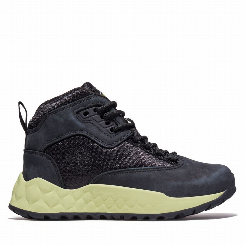 Dětské Trekové Boty Timberland Solar Wave GreenStride™ Hiker Černé | TI86473-327