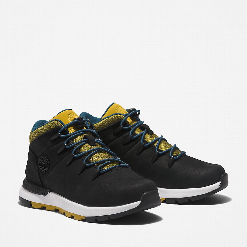 Dětské Trekové Boty Timberland Sprint Trekker Mid Černé | TI20149-219