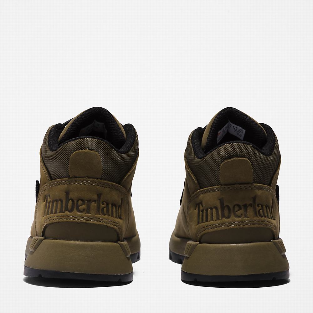 Dětské Trekové Boty Timberland Sprint Trekker Mid Zelene | TI90376-271