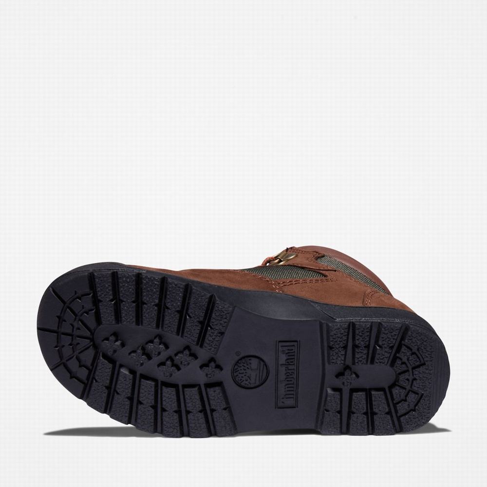 Dětské Zimní Boty Timberland 6-Inch Field Tmavě Hnědé | TI45261-190