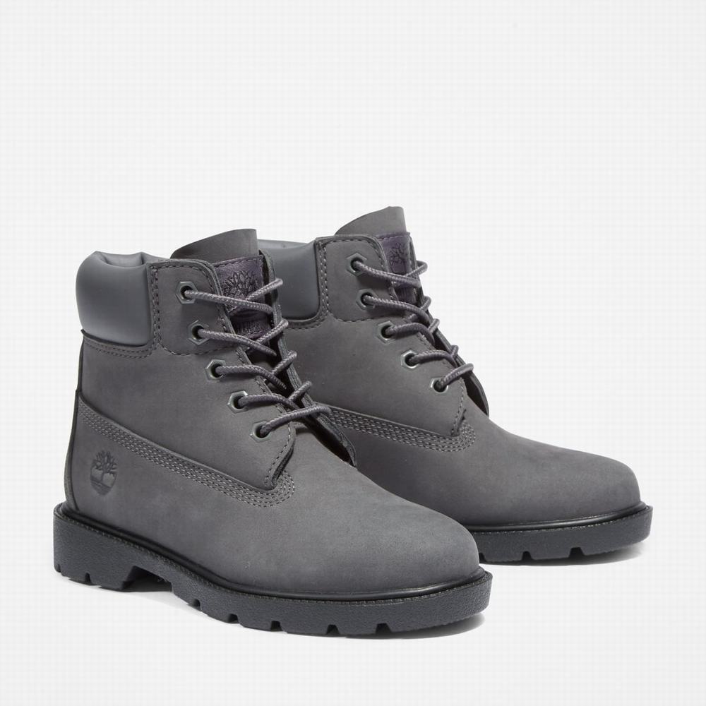 Dětské Zimní Boty Timberland Classic 6-Inch Waterproof Tmavě Šedé | TI02475-259