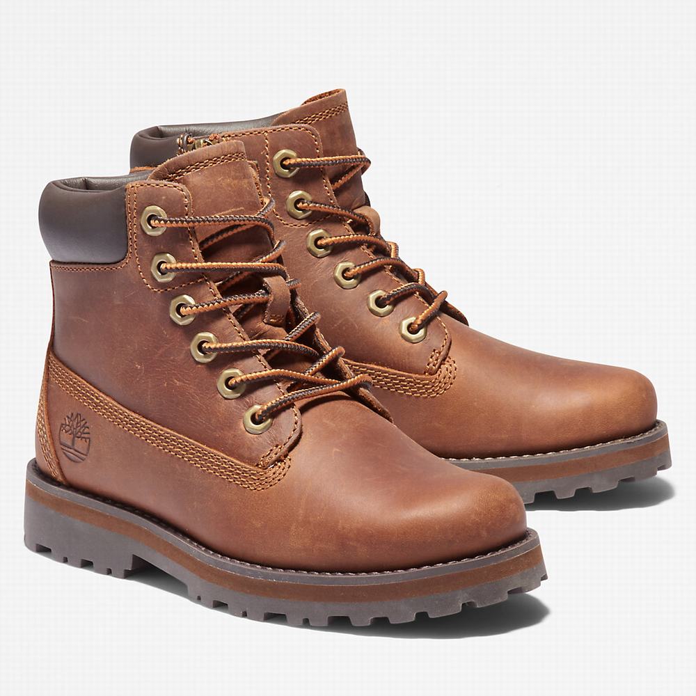Dětské Zimní Boty Timberland Courma 6 Inch Side-Zip Hnědé | TI42150-879