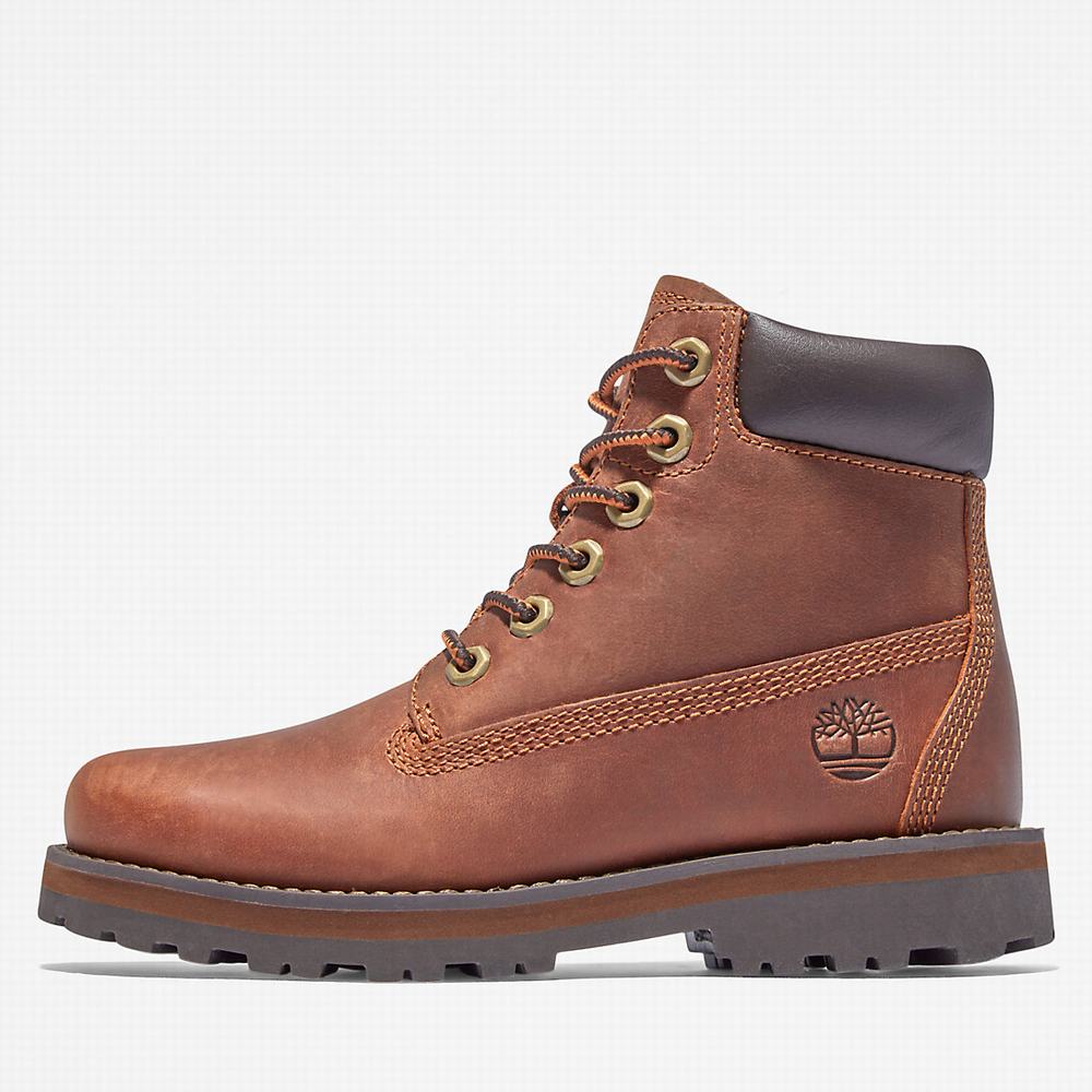 Dětské Zimní Boty Timberland Courma 6 Inch Side-Zip Hnědé | TI42150-879